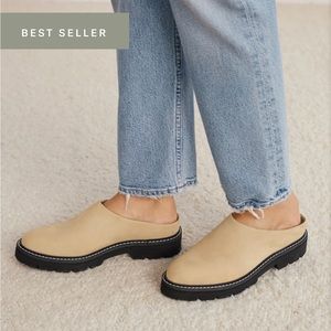 NWOT Jenni Kayne Oiled Leather Lug Sole Mule, Sand, Size EURO 38, US 8